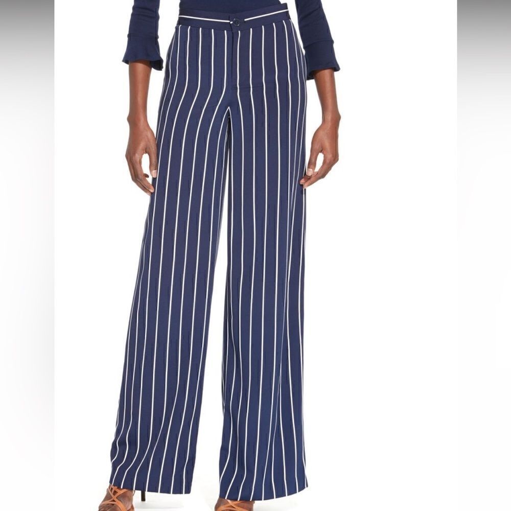 EXCELLENT CONDITION WOMEN’S SIZE 4P LAUREN RALPH LAUREN NAUTICAL WIDE LEG PANTS